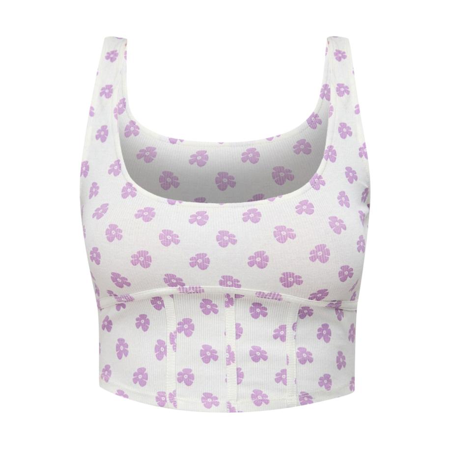 No Matter What No Matter What Top lavendel / wit -