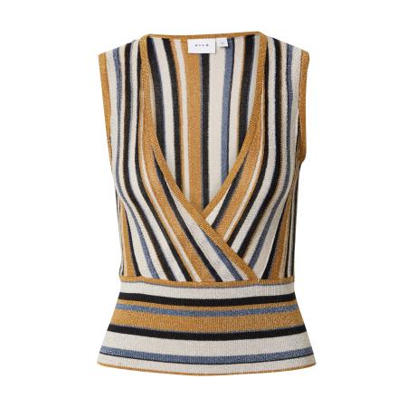 Vila VILA Gebreide top VISAXY navy / cognac / zwart / wit
