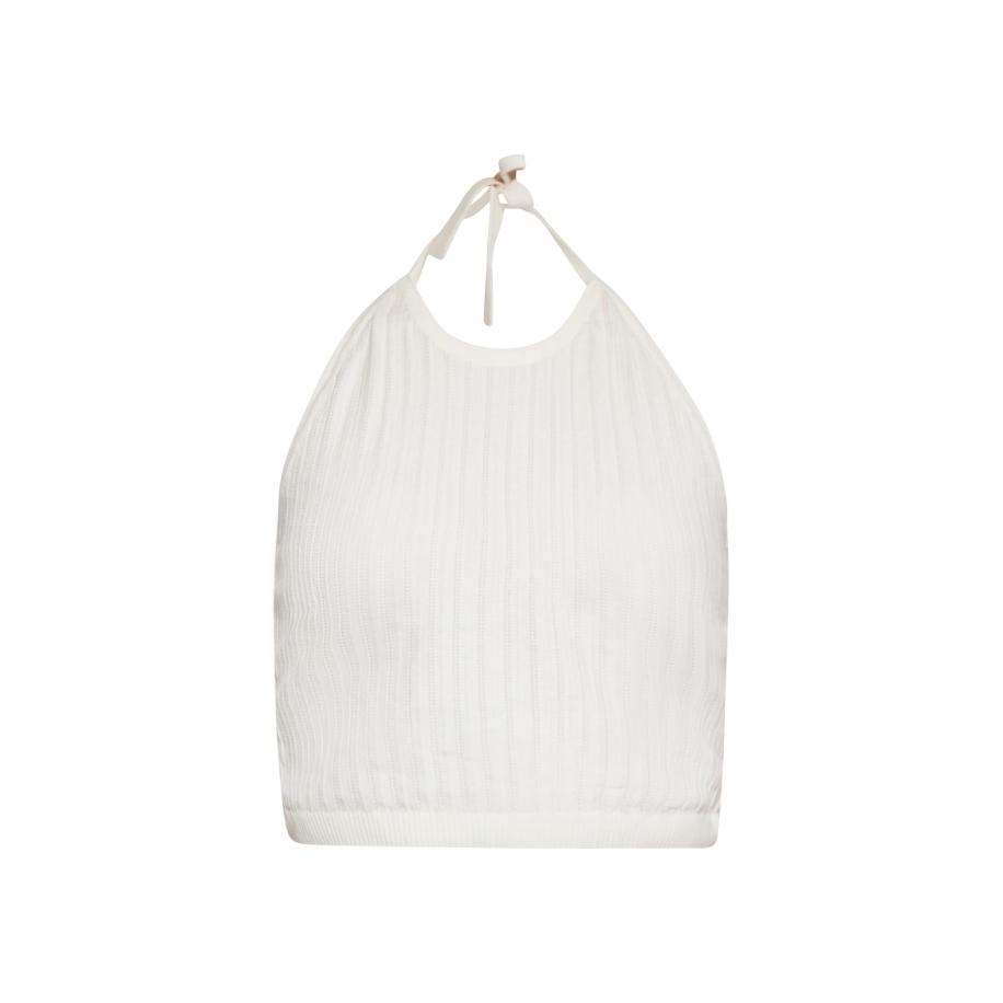 IZIA IZIA Gebreide top wolwit -