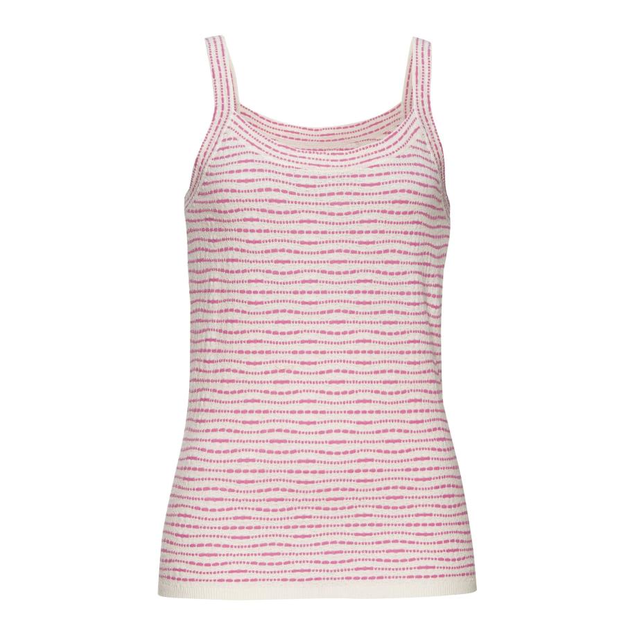 VIVANCE VIVANCE Gebreide top rosa / wit -