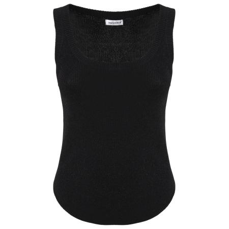 Influencer Influencer Gebreide top zwart