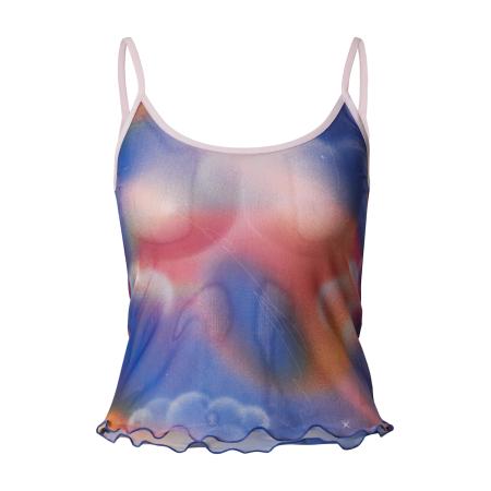 Hugo Boss HUGO Top Dorinela blauw / oranje / cranberry / wit