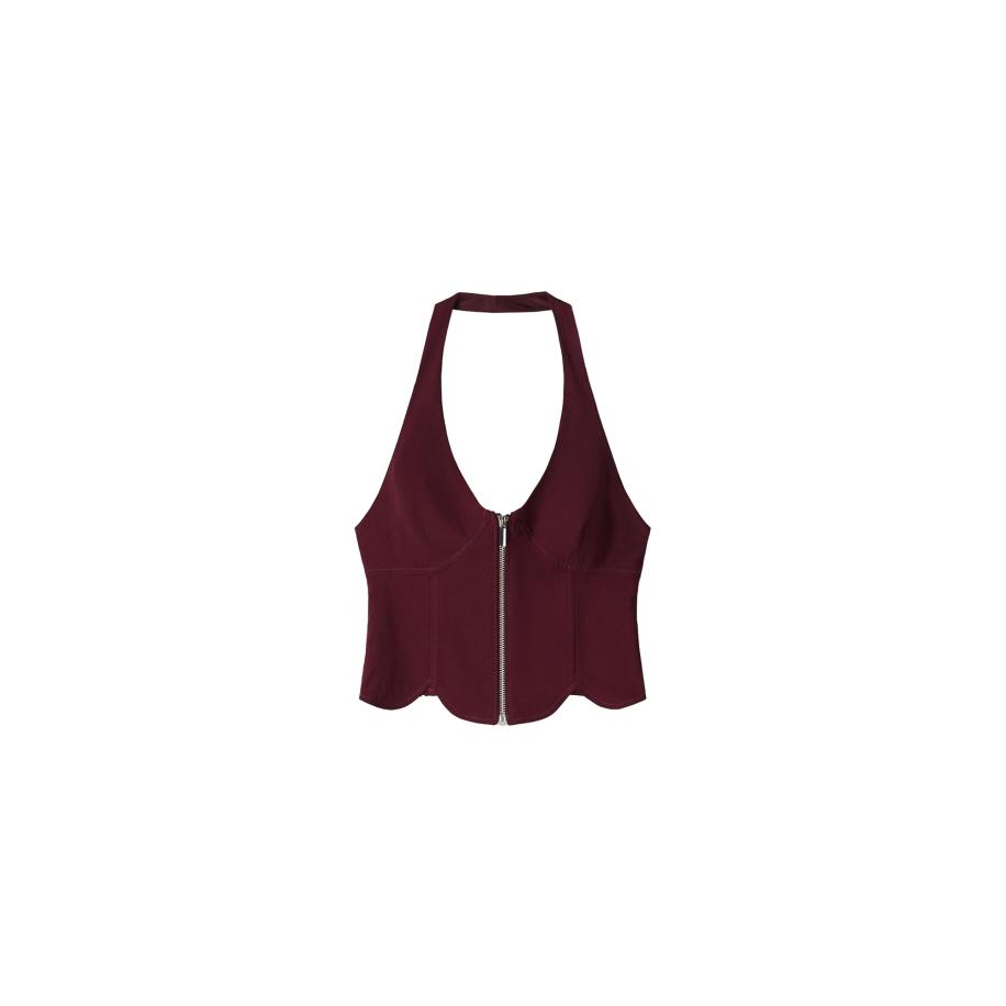 Bershka Top bourgogne Rood