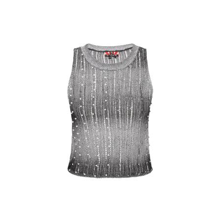 myMo ROCKS Gebreide top zilvergrijs / zwart
