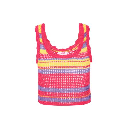 MYMO Gebreide top Spring Summer geel / lila / pink