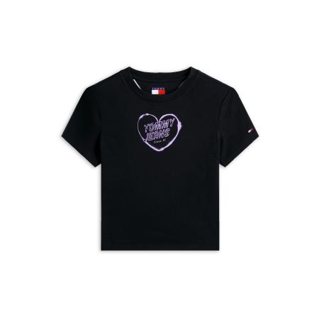 Tommy Jeans Tommy Jeans Shirt HEART lavendel / zwart
