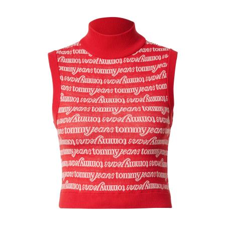 Tommy Jeans Tommy Jeans Gebreide top knalrood / wit