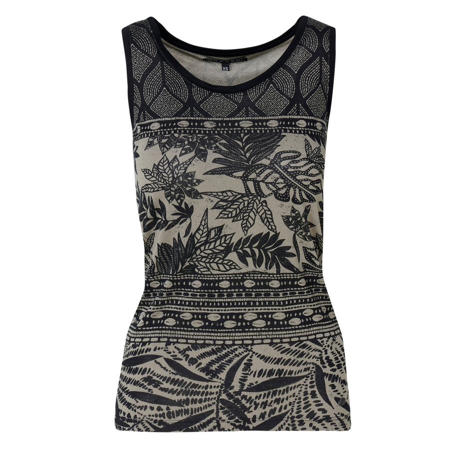 KOROSHI KOROSHI Top kaki / zwart -