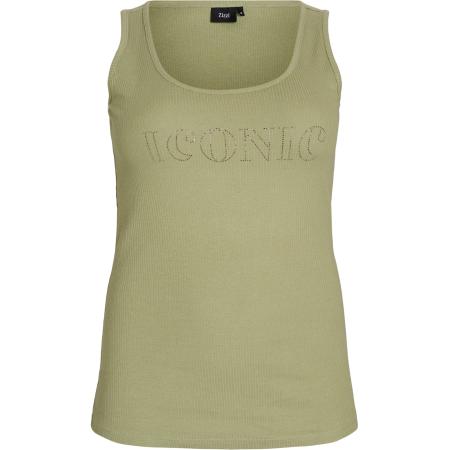 Zizzi Zizzi Top Evinna kaki / zilver