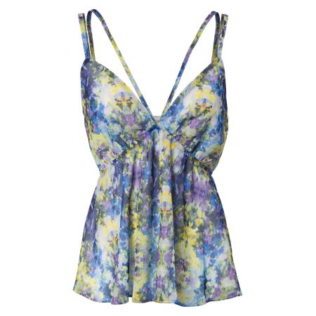 Influencer Influencer Top blauw / geel / groen / lila