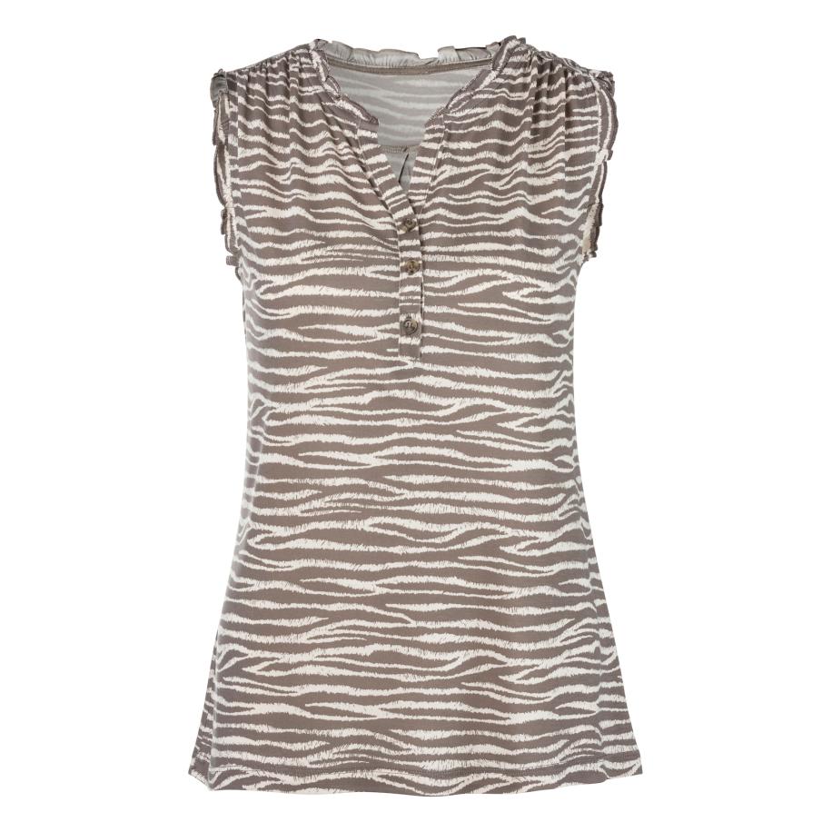 Lascana LASCANA Top taupe / wit -