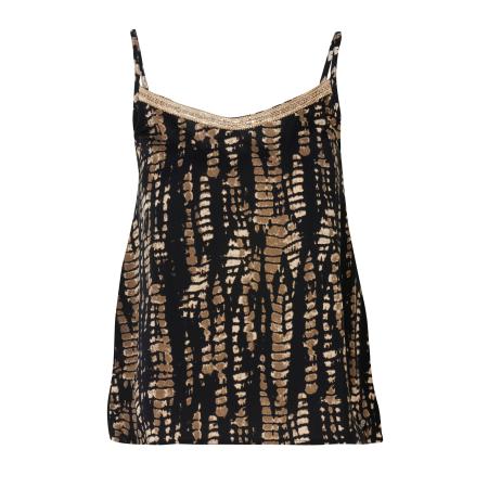 KOROSHI KOROSHI Top chocoladebruin / lichtbruin / zwart