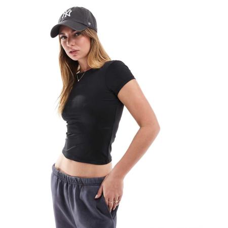 Cotton On Top met boothals en open achterkant in zwart