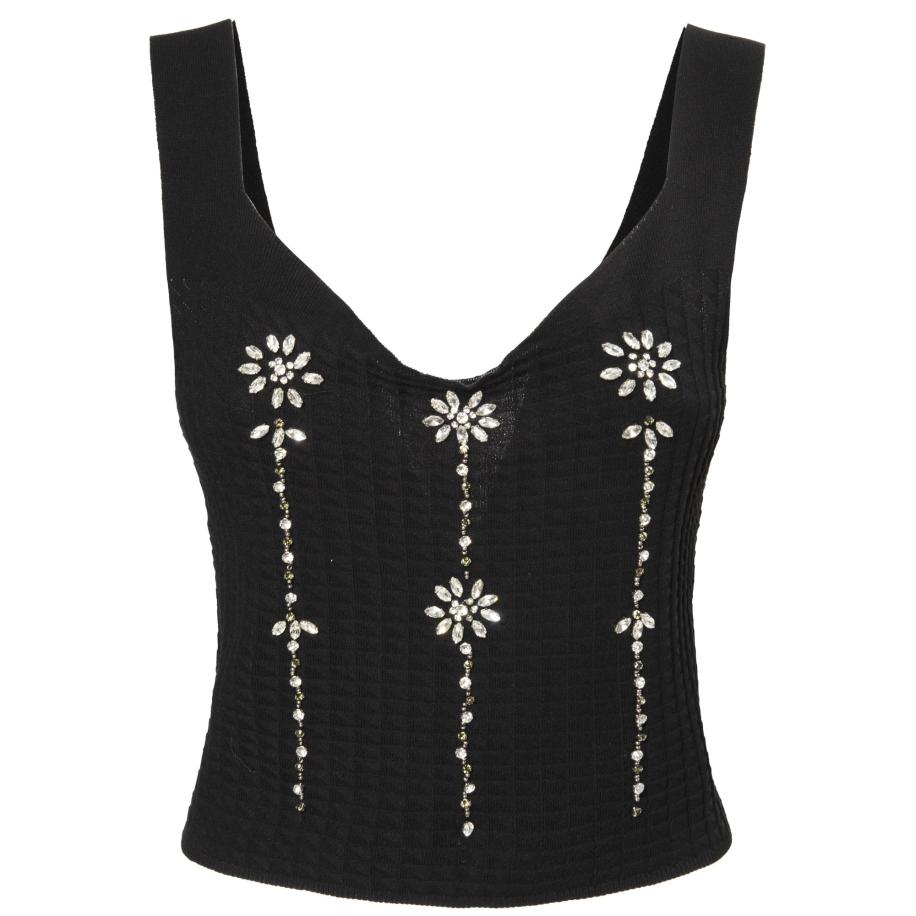 Influencer Influencer Top zwart / wit -