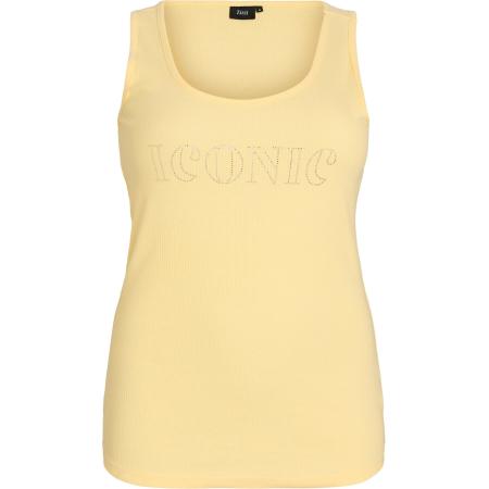 Zizzi Zizzi Top Evinna lichtgeel / zilver