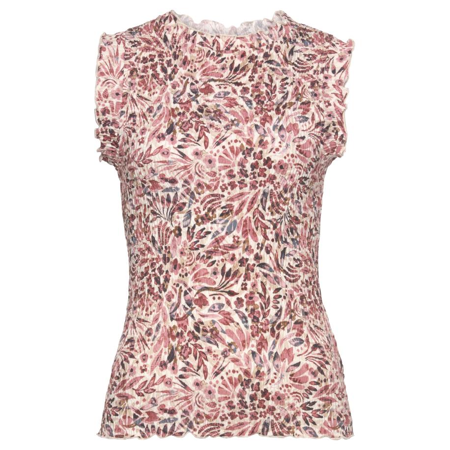 VIVANCE VIVANCE Blouse beige / blauw / bruin / pink / wit -