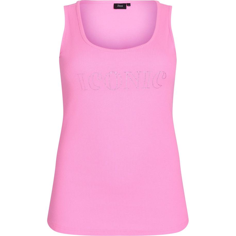 Zizzi Zizzi Top Evinna lichtroze / zilver -