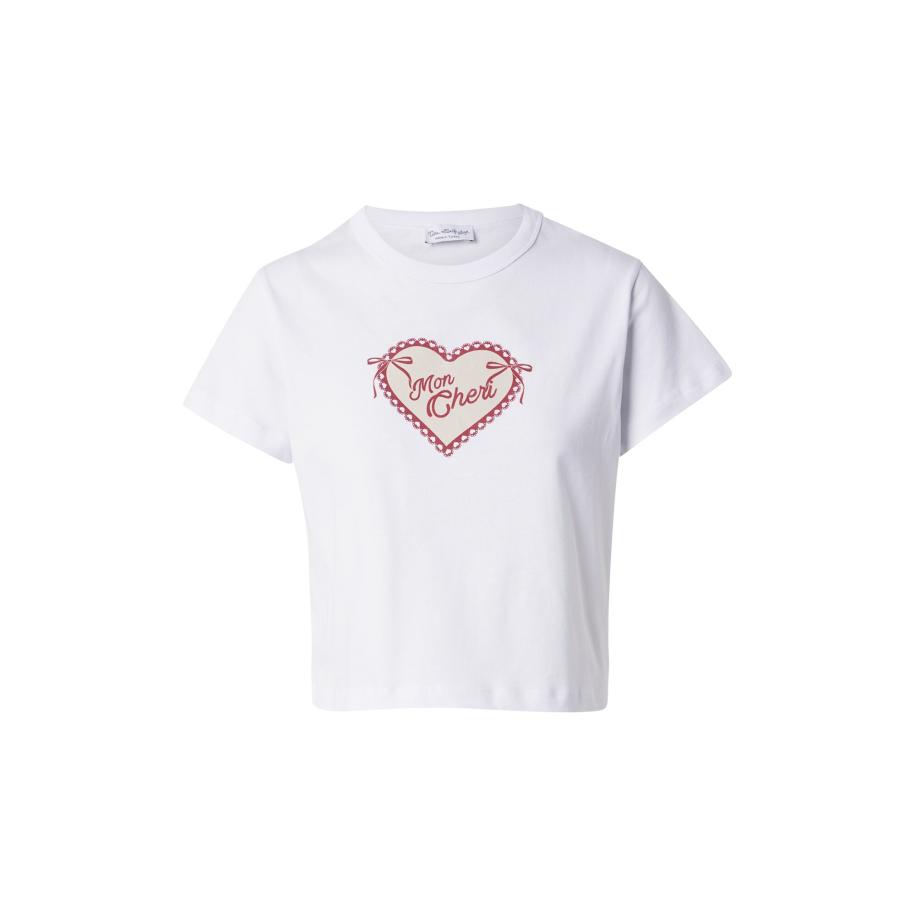 Miss Selfridge Miss Selfridge Shirt mon Cheri baby lichtbeige / rood / wit -