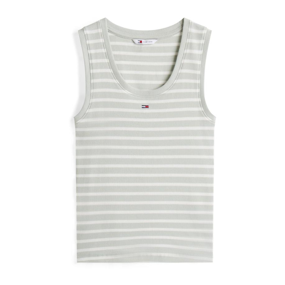 Tommy Jeans Top ESSENTIAL navy / pastelgroen / rood / wit Groen