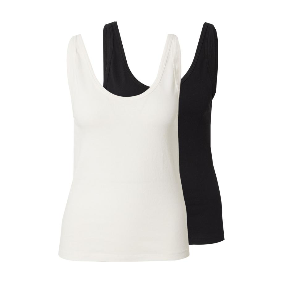 Weekday WEEKDAY Top Piper zwart / wit -