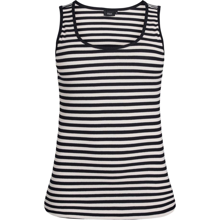 Zizzi Zizzi Top Caamilla zwart / wit -
