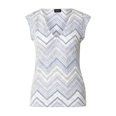 s.Oliver BLACK LABEL Gebreide top lichtblauw / lichtgeel / offwhite