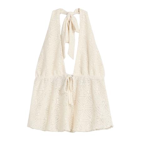 Bershka Bershka Gebreide top ecru