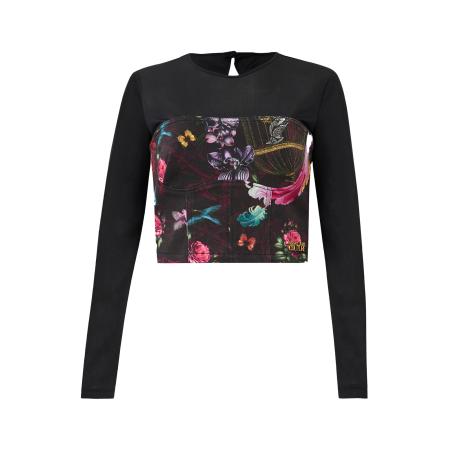 Versace Versace Jeans Couture Shirt cyaan blauw / geel / pink / zwart