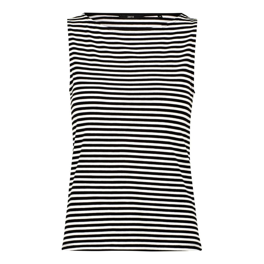 Zero zero Top zwart / wit -