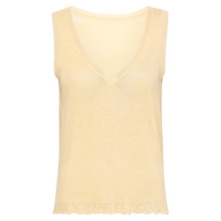Vila VILA Gebreide top lichtgeel