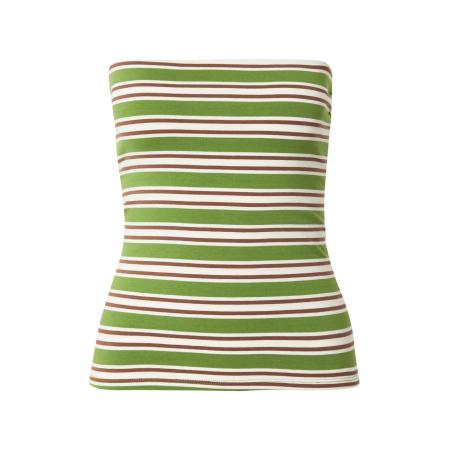 TOPSHOP Top bruin / groen / wit