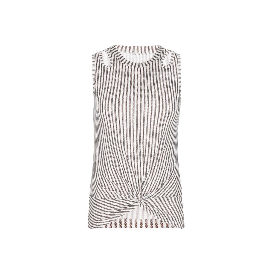 NAEMI Top Fashion Look antraciet / wit Grijs