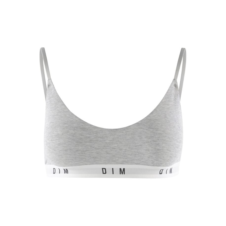 Dim DIM Top grijs gemêleerd / zwart / wit -