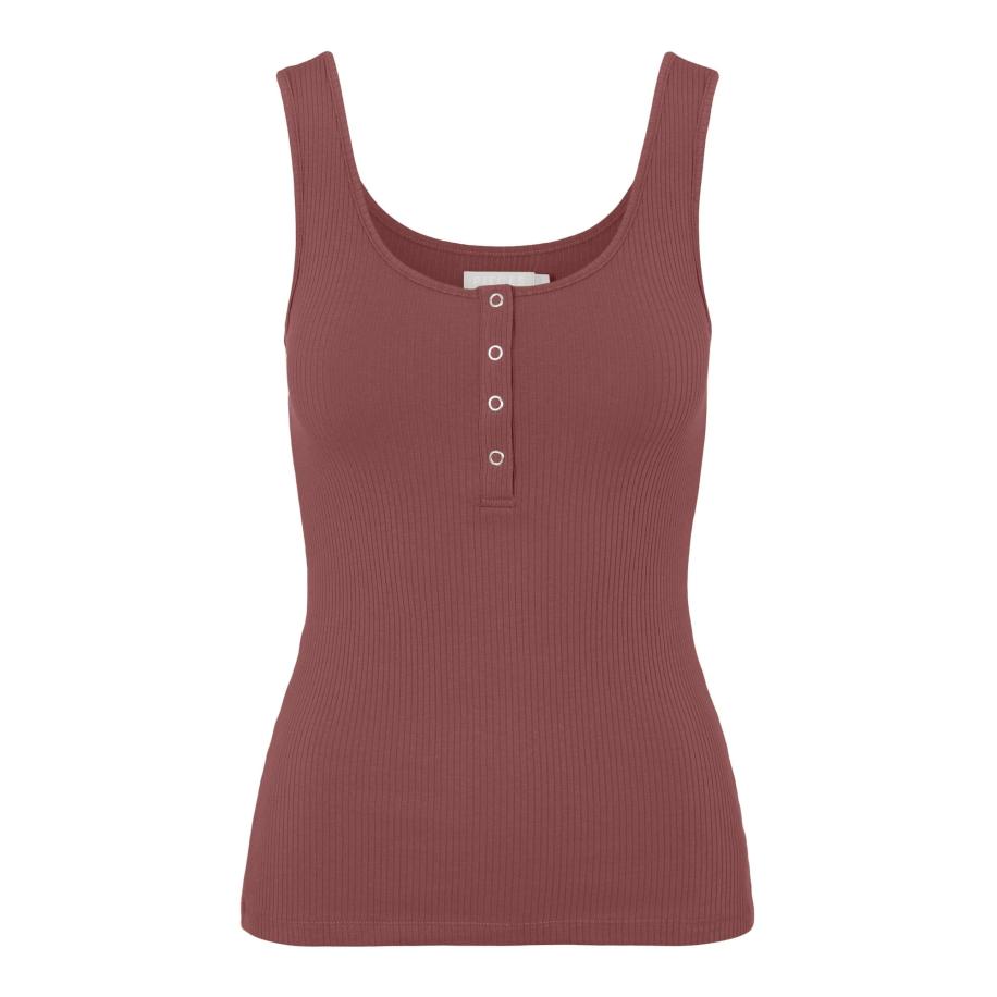 Pieces PIECES Top PCKitte kastanjebruin -