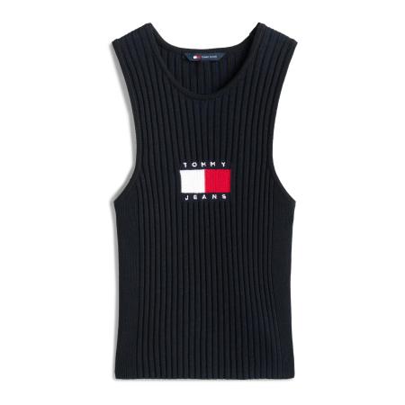 Tommy Jeans Tommy Jeans Gebreide top donkerrood / zwart / wit