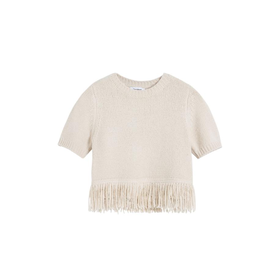 Desigual Desigual Gebreide top beige -
