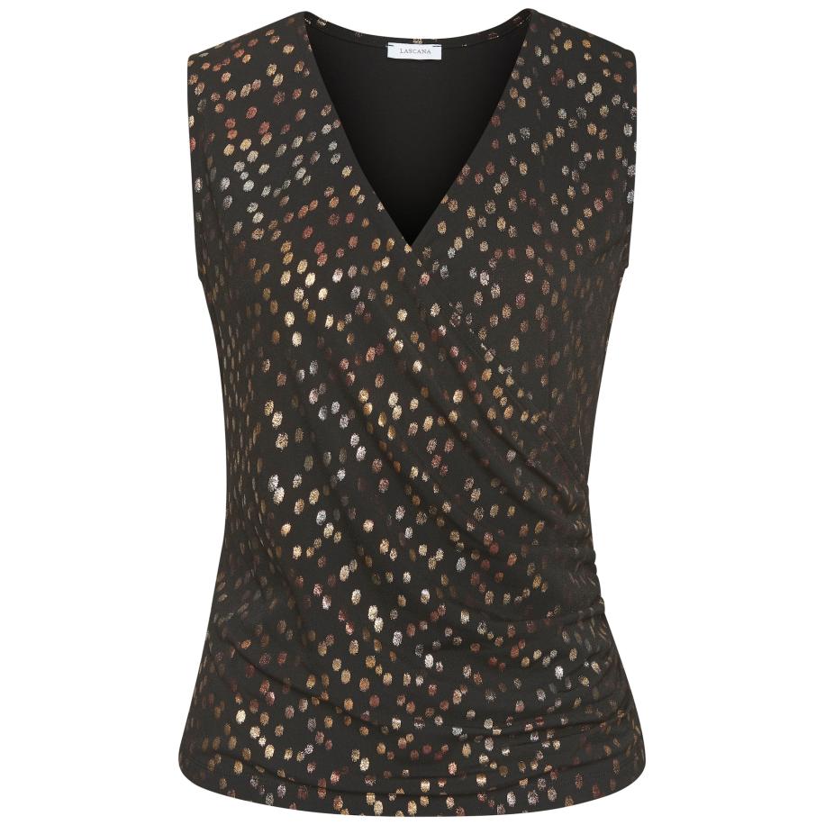 Lascana LASCANA Top mokka / goud / zilver -