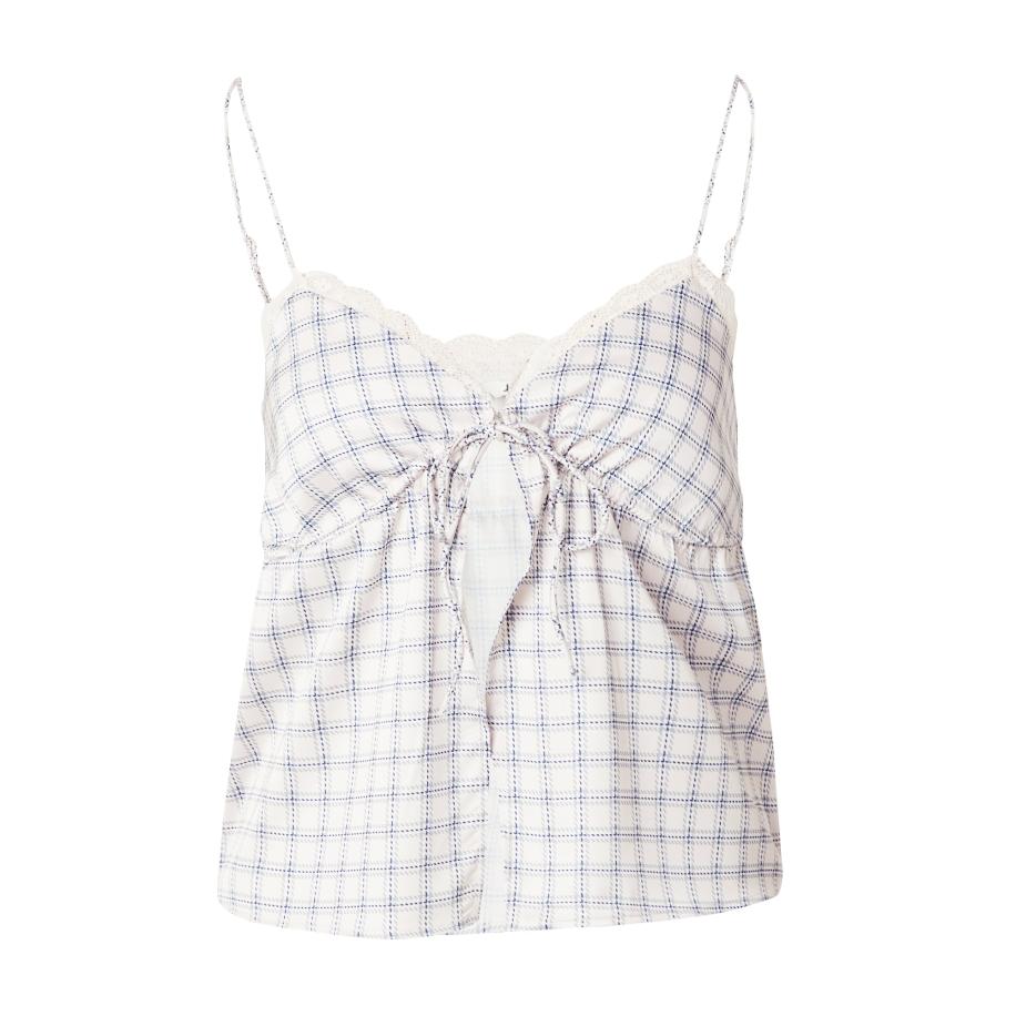 Monki Monki Top blauw / wit -