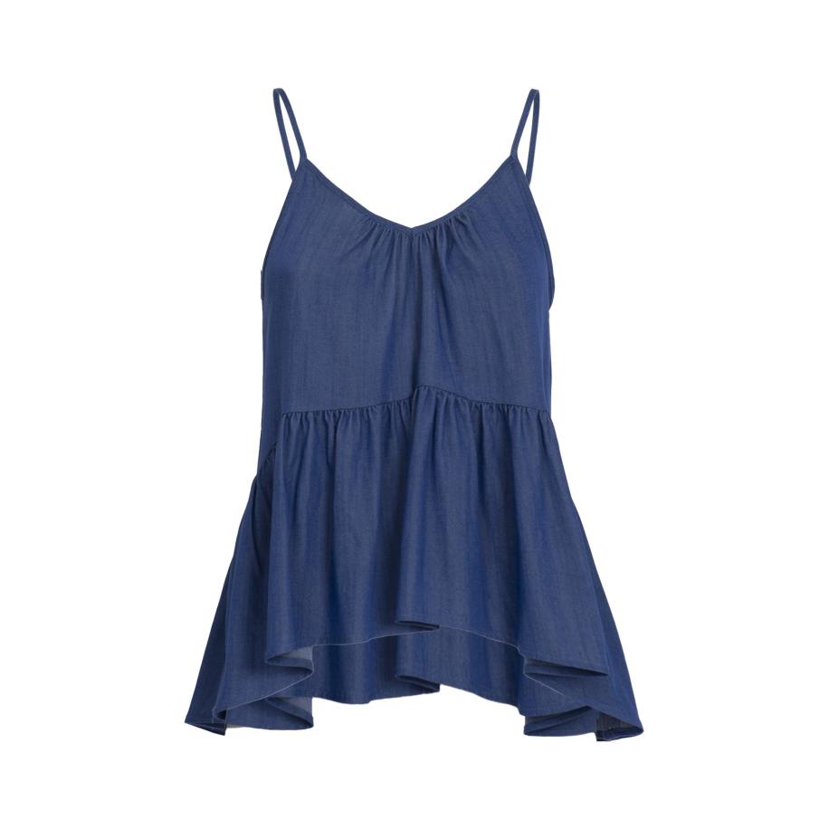 Influencer Influencer Top blauw denim -