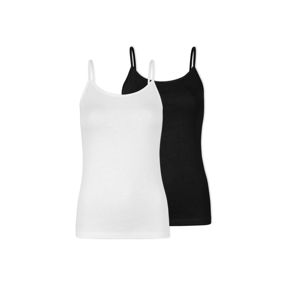 SNOCKS SNOCKS Top zwart / wit -