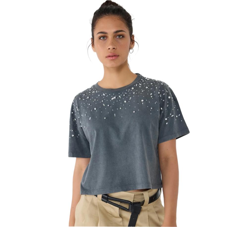 No Matter What Top antraciet Grijs