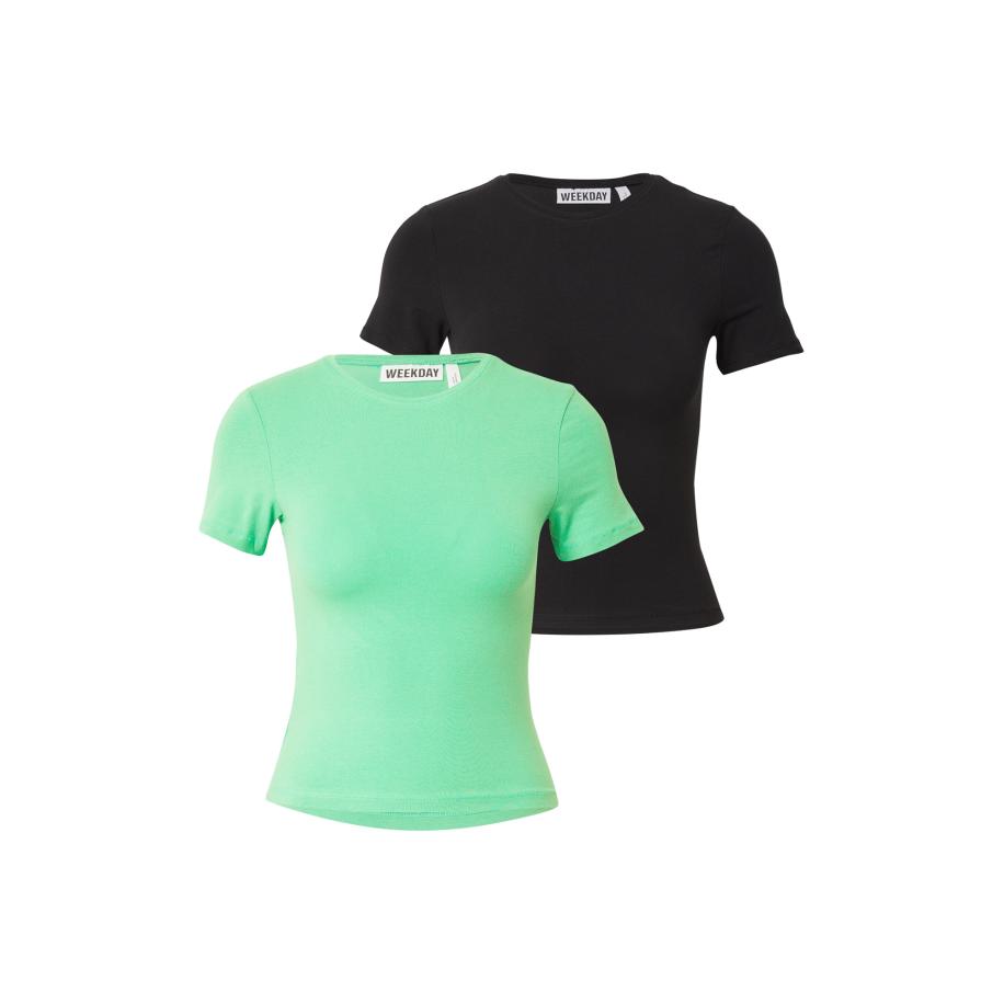 Weekday WEEKDAY Shirt lichtgroen / zwart -