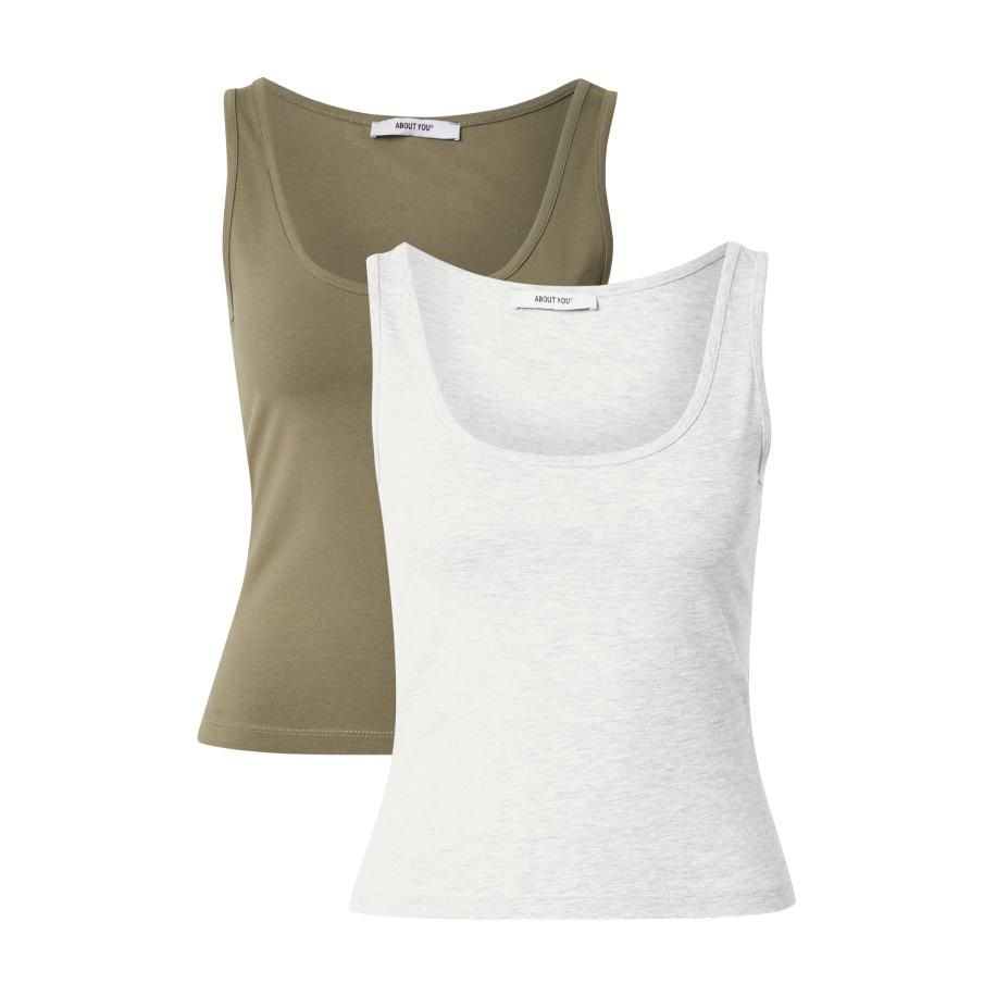 ABOUT YOU ABOUT YOU Top Pia grijs gemêleerd / kaki -