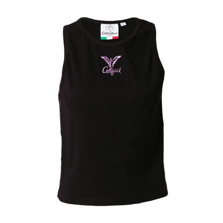 carlo colucci Carlo Colucci Gebreide top lichtblauw / mintgroen / lila / zwart