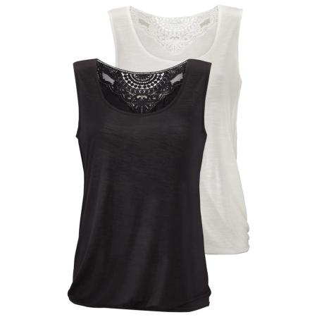 BEACH TIME BEACH TIME Top zwart / wit gemêleerd