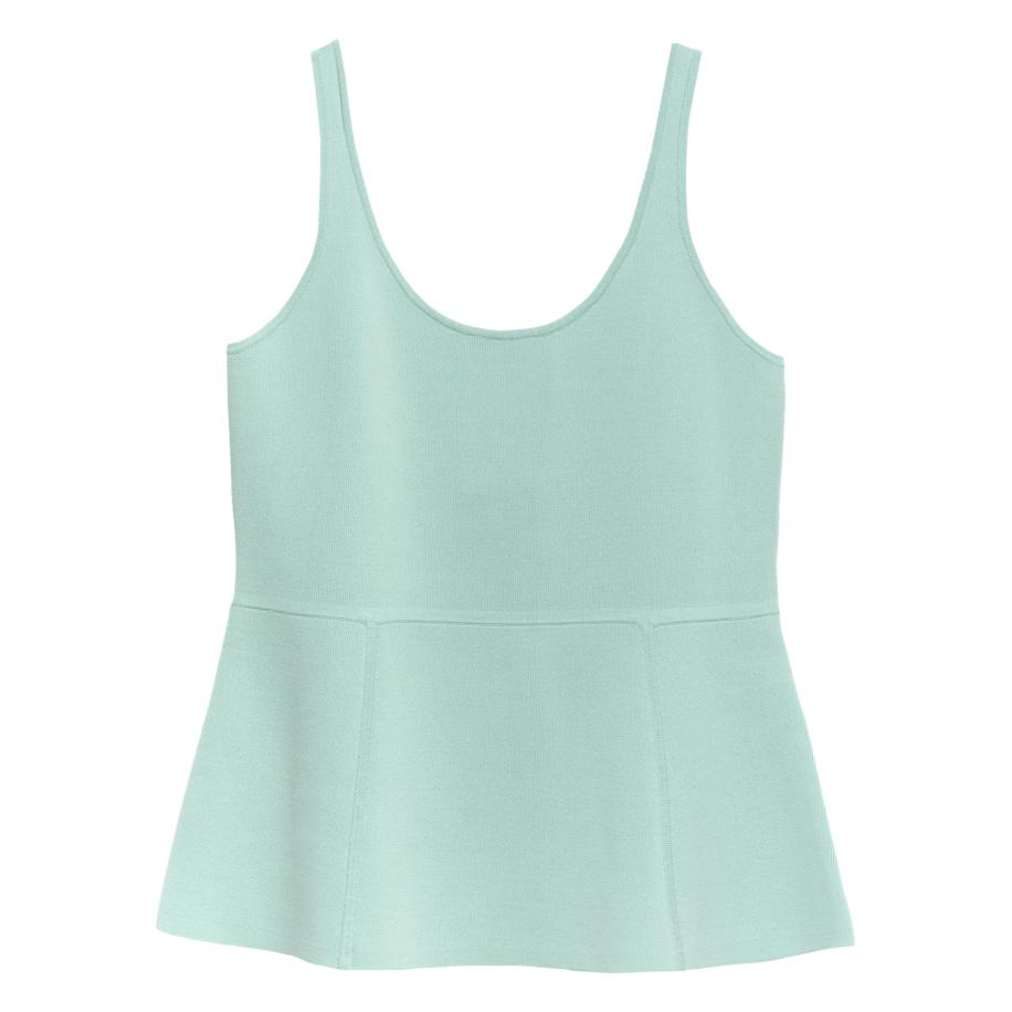 Adolfo Dominguez Gebreide top aqua Groen