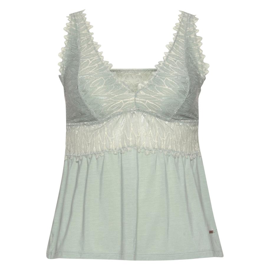 Lascana LASCANA Top beige / jade groen -