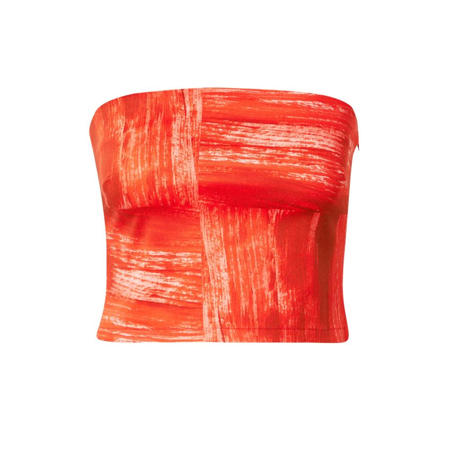 Hosbjerg Hosbjerg Top Ipek beige / lichtrood -