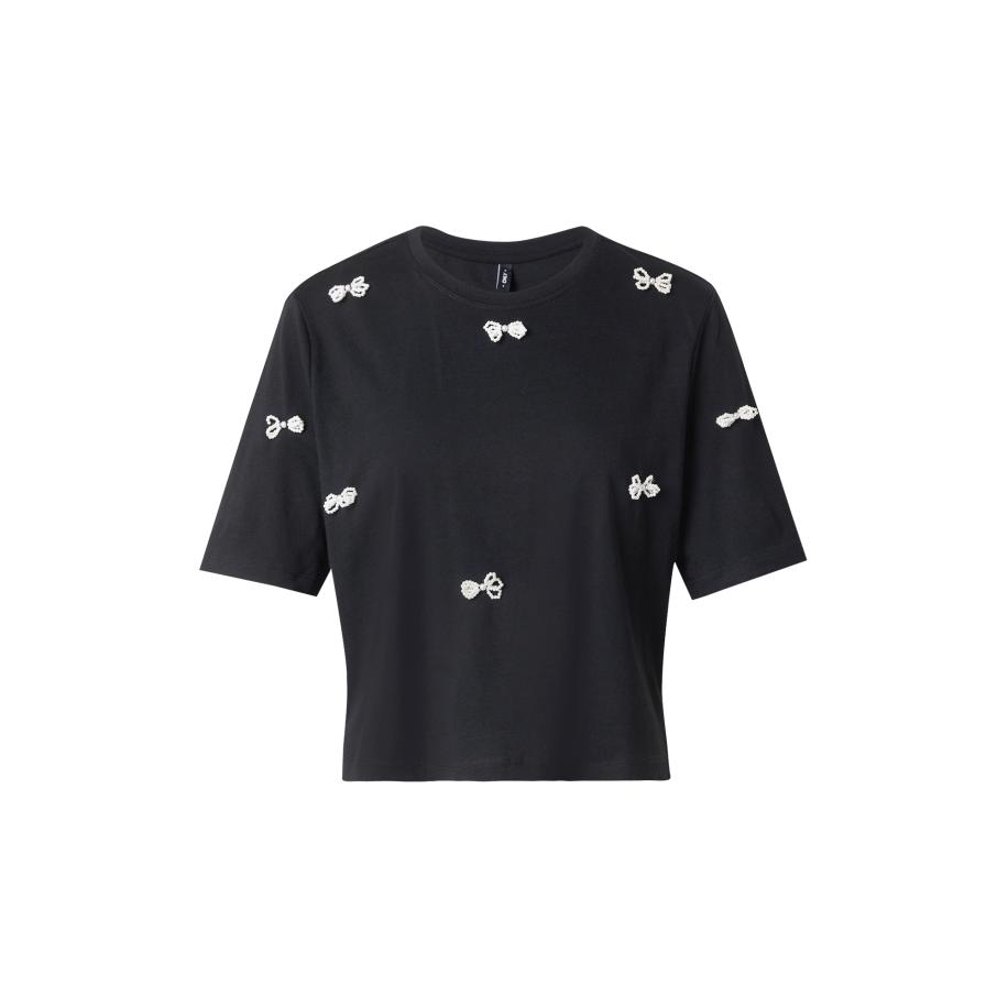 Only ONLY Shirt ONLJONI zwart / wit -