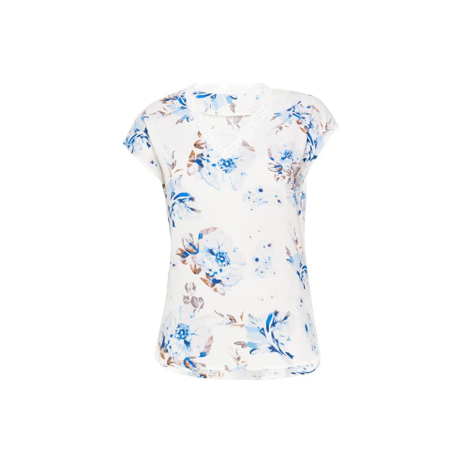 FELIPA FELIPA Blouse Fashion Look blauw / lichtblauw / karamel / wit -